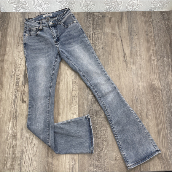 Love Soho Jeans Flare Boot Light Blue Jeans Size 0 - Picture 1 of 13